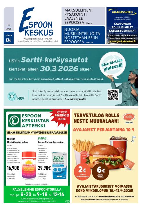 Espoon keskus -lehti 26.3.2026