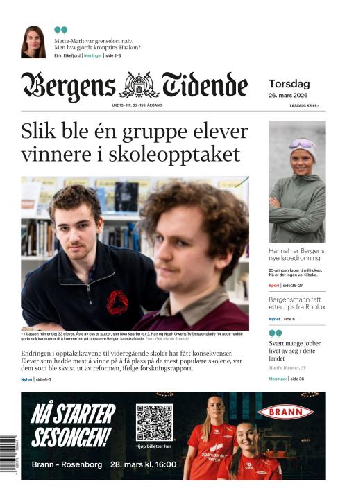 Bergens Tidende 26.3.2026