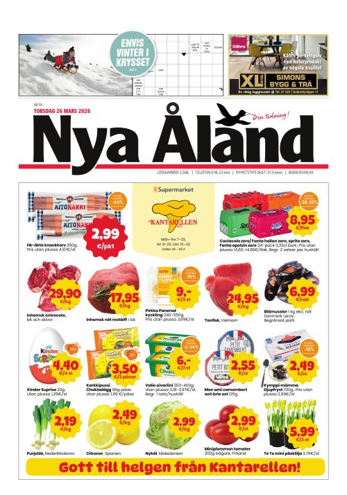 Nya Åland 26.3.2026
