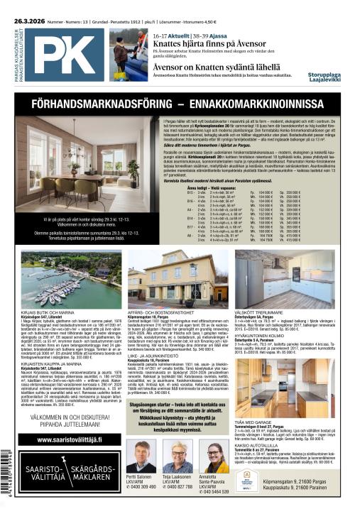 Paraisten kuulutukset 26.3.2026