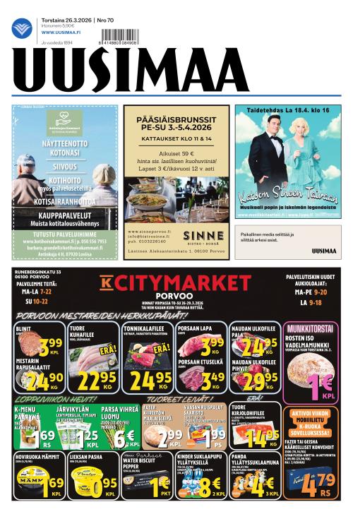 Uusimaa 26.3.2026