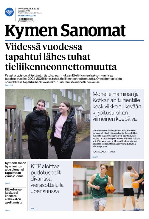 Kymen Sanomat 26.3.2026