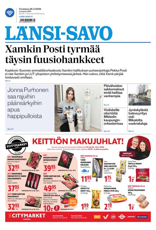 Länsi-Savo 26.3.2026