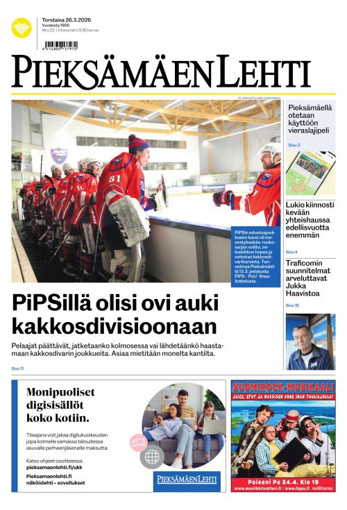Pieksämäen lehti 26.3.2026