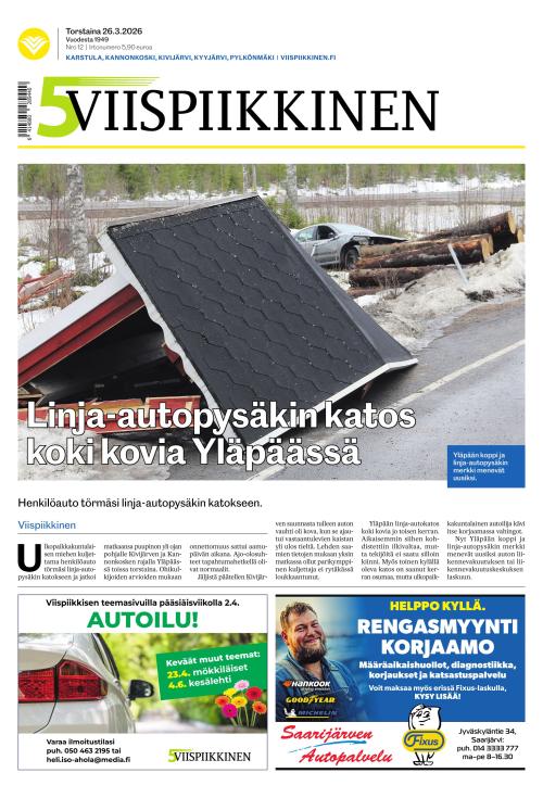 Viispiikkinen 26.3.2026