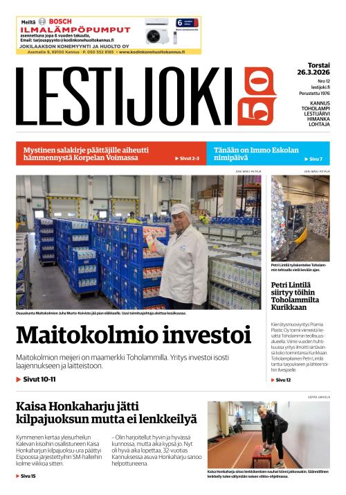 Lestijoki-lehti 26.3.2026