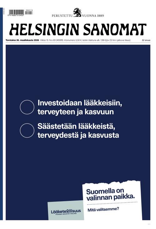 Helsingin Sanomat 26.3.2026