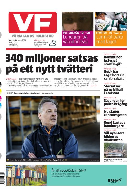 Värmlands Folkblad 26.3.2026