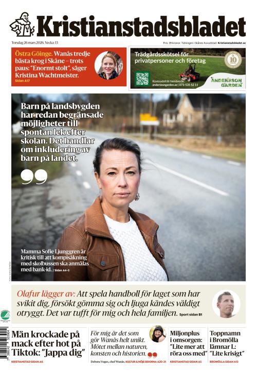 Kristianstadsbladet 26.3.2026