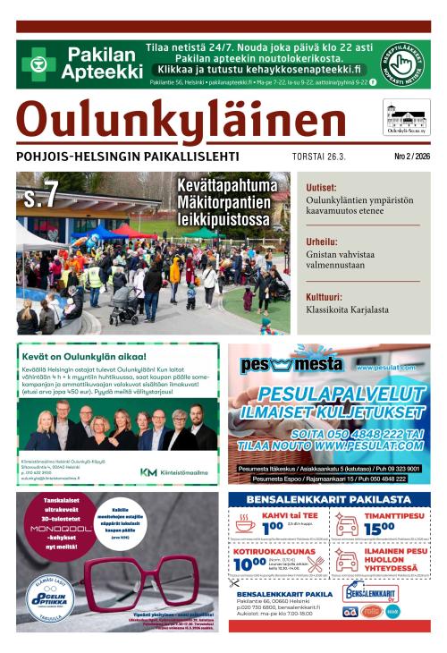 Oulunkyläinen 26.3.2026