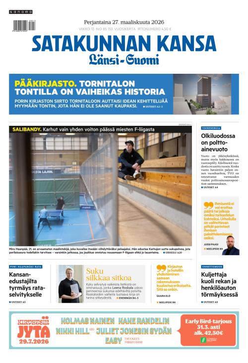 Satakunnan Kansa Länsi-Suomi 27.3.2026