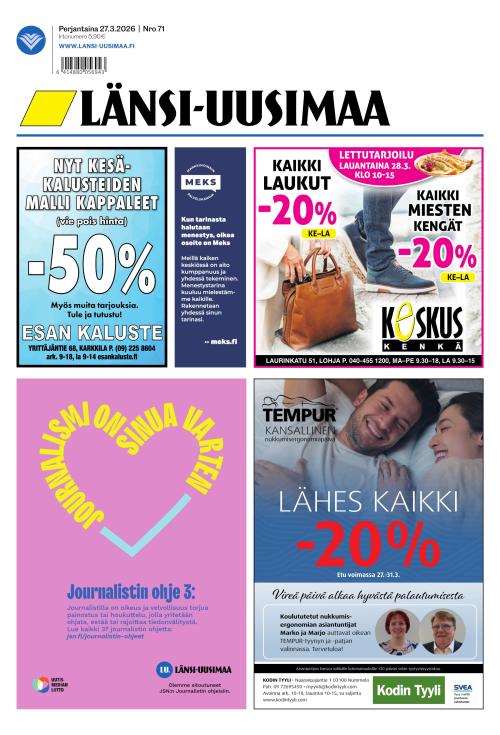 Länsi-Uusimaa 27.3.2026
