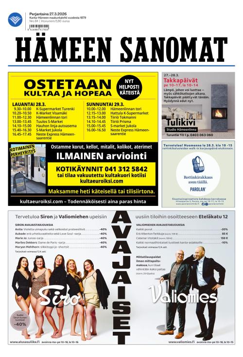 Hämeen Sanomat 27.3.2026
