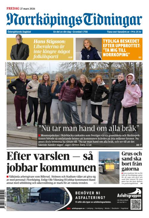 Norrköpings Tidningar 27.3.2026