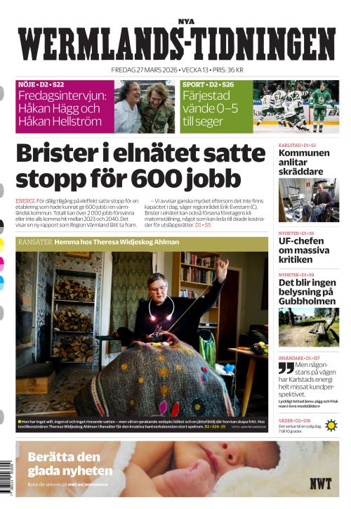 Nya Wermlands-Tidningen 27.3.2026