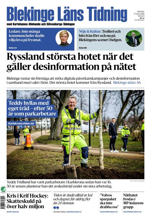 Blekinge Läns Tidning 27.3.2026