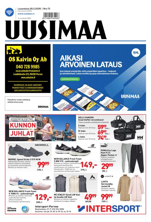 Uusimaa 28.3.2026
