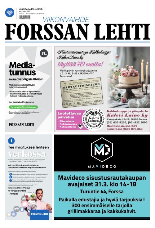 Forssan Lehti 28.3.2026