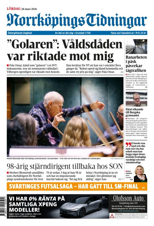 Norrköpings Tidningar 28.3.2026
