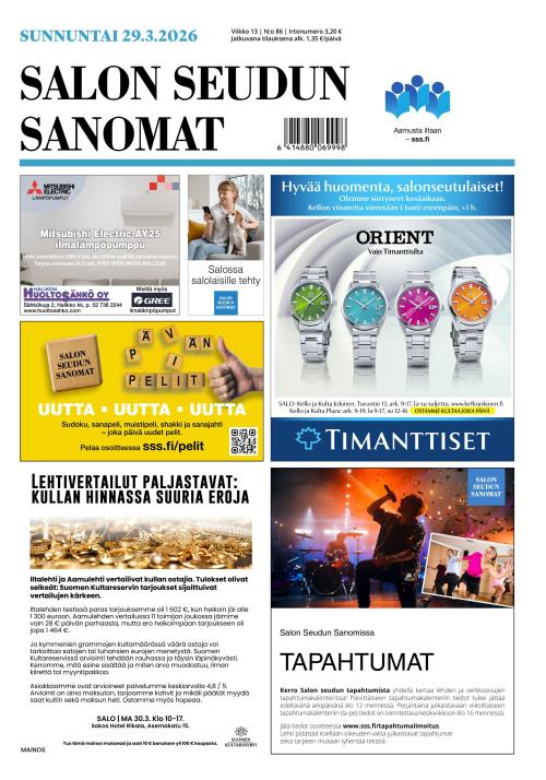 Salon Seudun Sanomat 29.3.2026