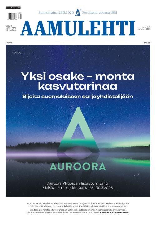 Aamulehti 29.3.2026