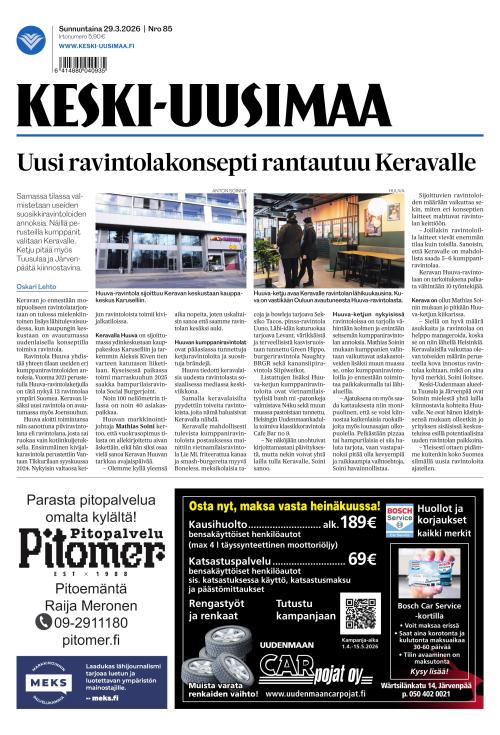 Keski-Uusimaa 29.3.2026