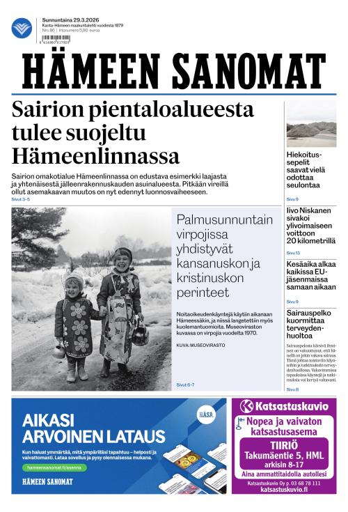 Hämeen Sanomat 29.3.2026