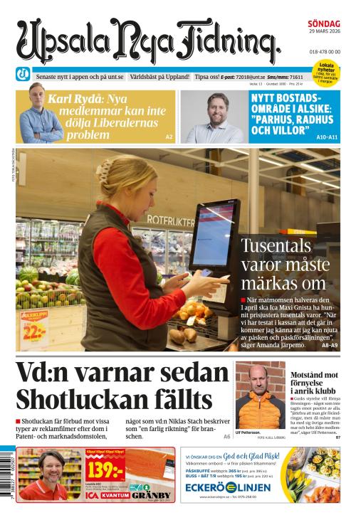 Upsala Nya Tidning 29.3.2026