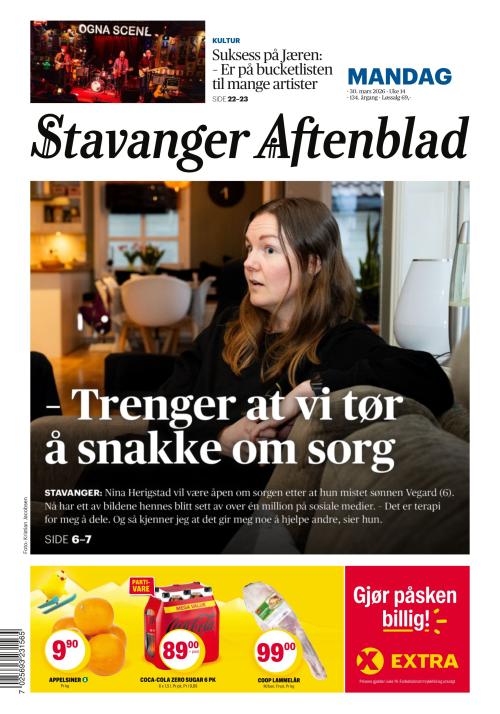 Stavanger Aftenblad 30.3.2026
