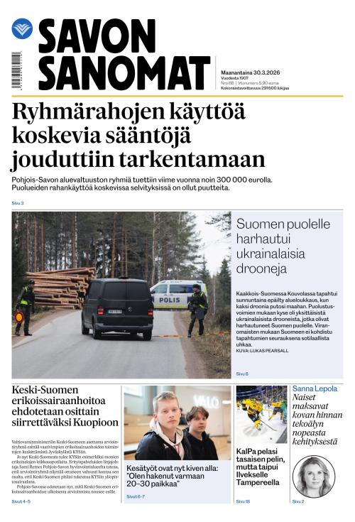 Savon Sanomat 30.3.2026