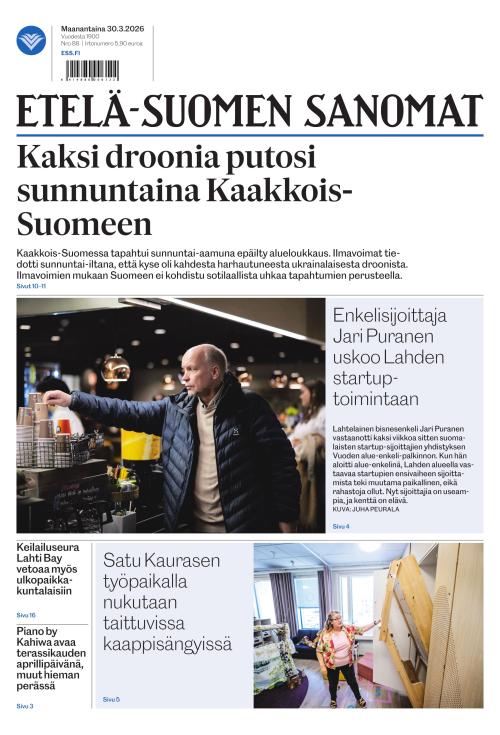 Etelä-Suomen Sanomat 30.3.2026