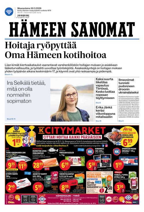 Hämeen Sanomat 30.3.2026