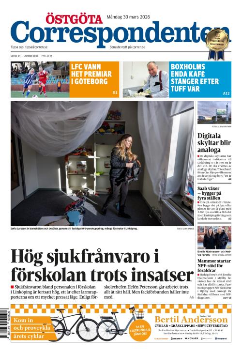 Östgöta Correspondenten 30.3.2026