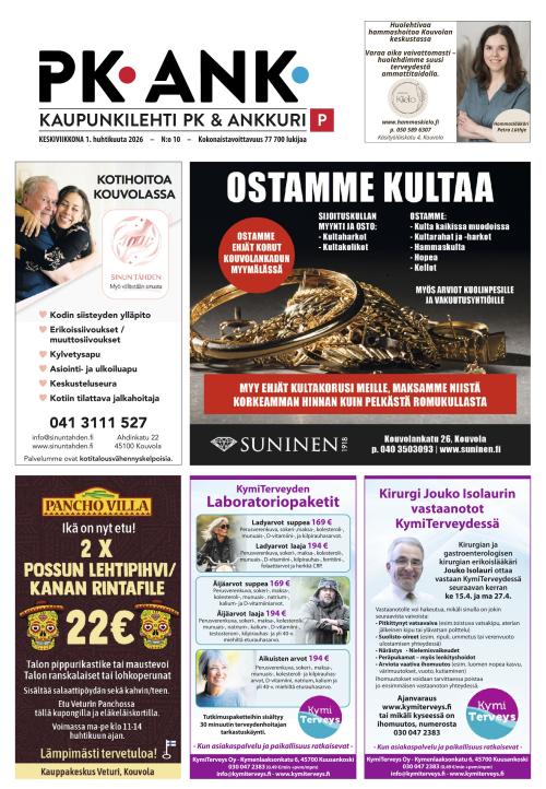 Kaupunkilehti Pohjois-Kymenlaakso 1.4.2026
