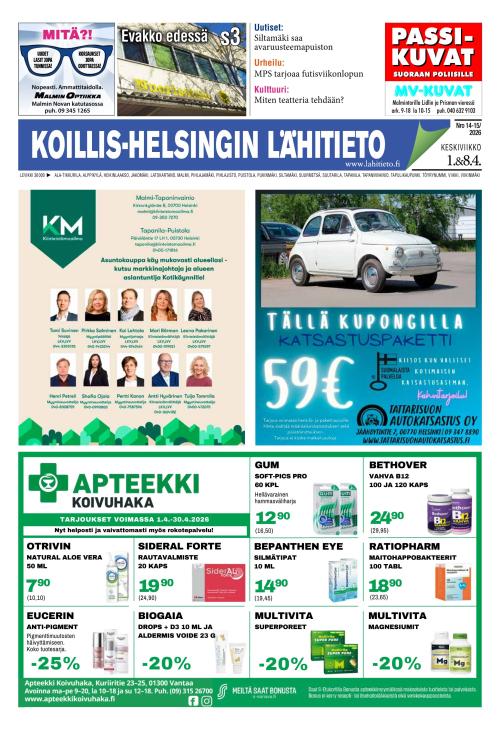Koillis-Helsingin lähitieto 1.4.2026