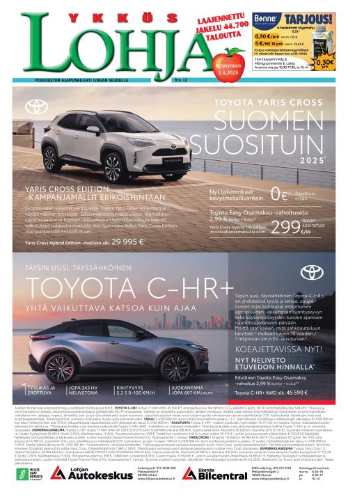 Kaupunkilehti Ykkös-Lohja 14/2026