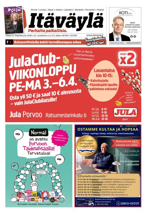 Itäväylä 31.3.2026