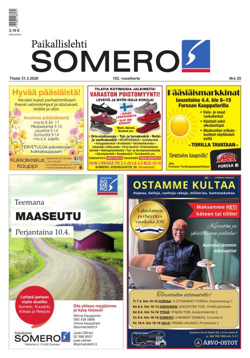 Paikallislehti Somero 31.3.2026
