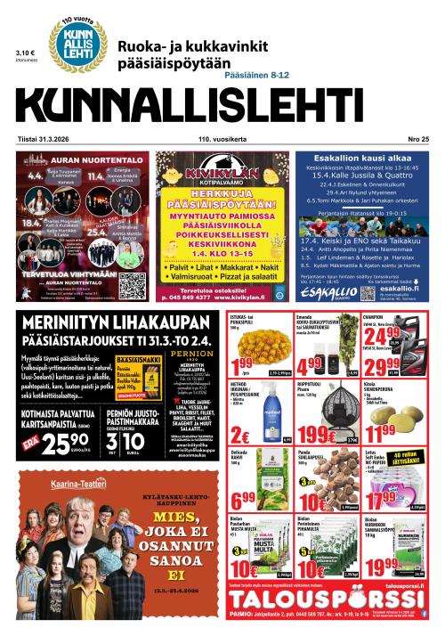 Kunnallislehti Paimio-Sauvo-Kaarina 31.3.2026