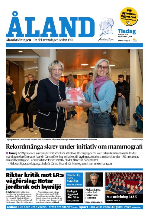 Ålandstidningen 31.3.2026