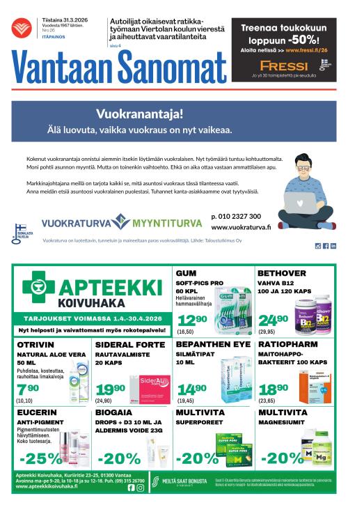 Vantaan Sanomat (Itä) 31.3.2026