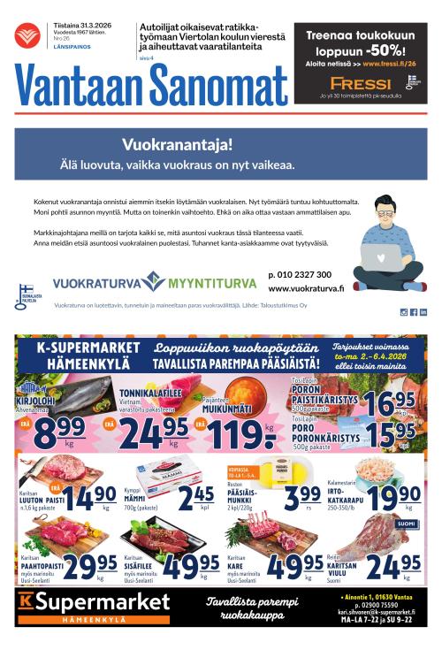 Vantaan Sanomat (Länsi) 31.3.2026