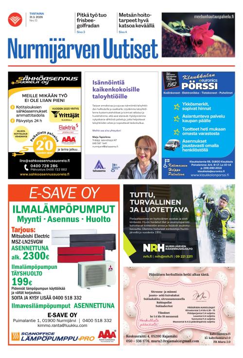 Nurmijärven Uutiset 31.3.2026