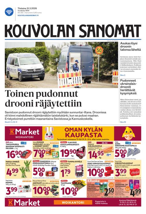 Kouvolan Sanomat 31.3.2026