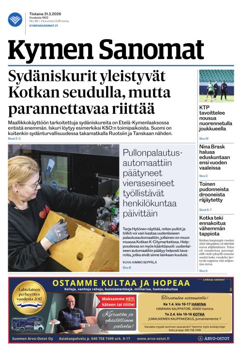 Kymen Sanomat 31.3.2026