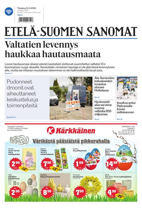 Etelä-Suomen Sanomat 31.3.2026