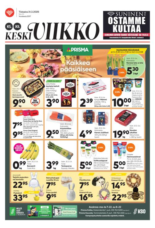 KS Keskiviikko (Kouvolan Sanomat ja Kymen Sanomat -liitteet) 31.3.2026