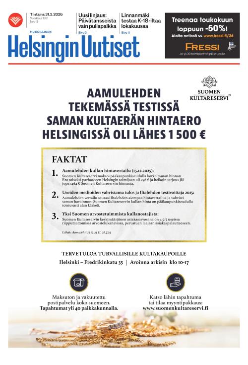 Helsingin Uutiset (Koillinen) 31.3.2026