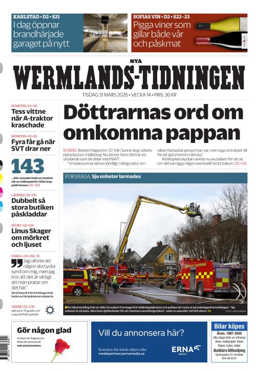 Nya Wermlands-Tidningen 31.3.2026