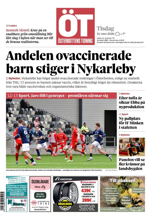 Österbottens Tidning 31.3.2026